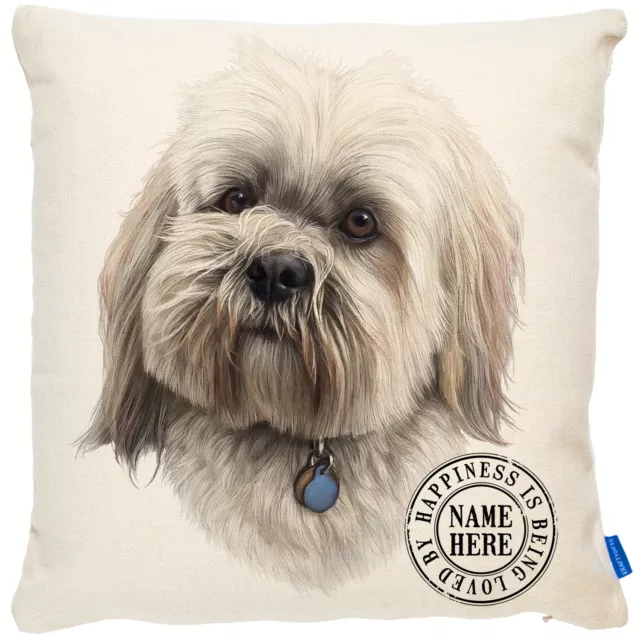 Personalised Lhasa Apso Cushion Cover Portrait Dog Pillow Pup Gift KDC25