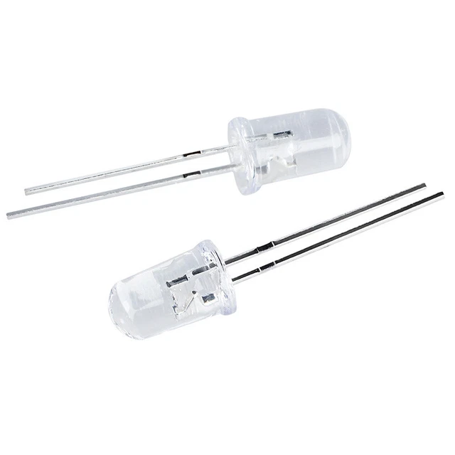 LED Verde 5mm &ndash; Lente Rotonda Acqua Trasparente &ndash; Diodo Emettitore Luce