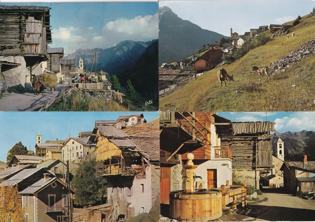 LOT 4 CARTES postales postcards 10x15cm SAINT-VERAN QUEYRAS 2 EUR 2,76 ...
