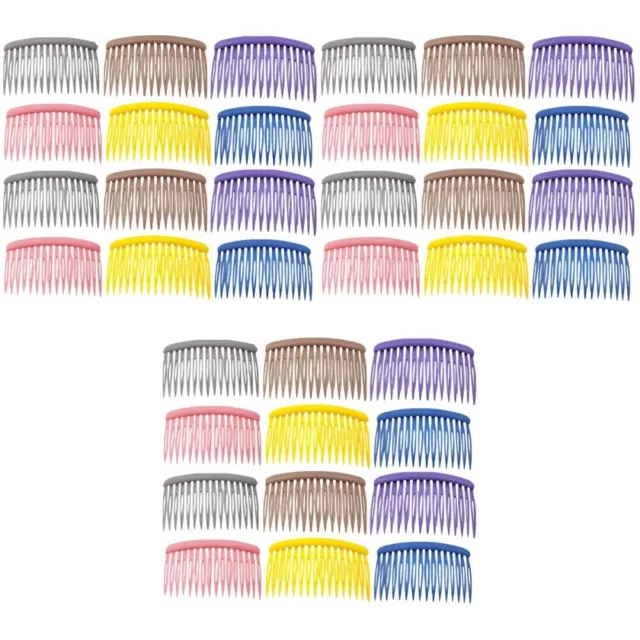 36 Pcs Plastic Scrub Hair Comb Women's Barrettes for Girls Clips