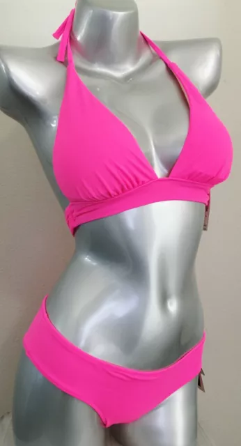 Nwt Victorias Secret Push Up Bikini Top & Ruch Cheeky Bottom 2 Pc Swim Bikini M