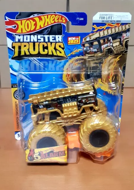 Hot Wheels Monster Trucks Arena Smashers Color Shifters 5-Alarm Rescu  Playset 