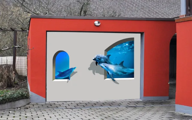 3D Creative Dolphin O171 Garage Door Murals Wall Print Decal Wall AU Eve 2023