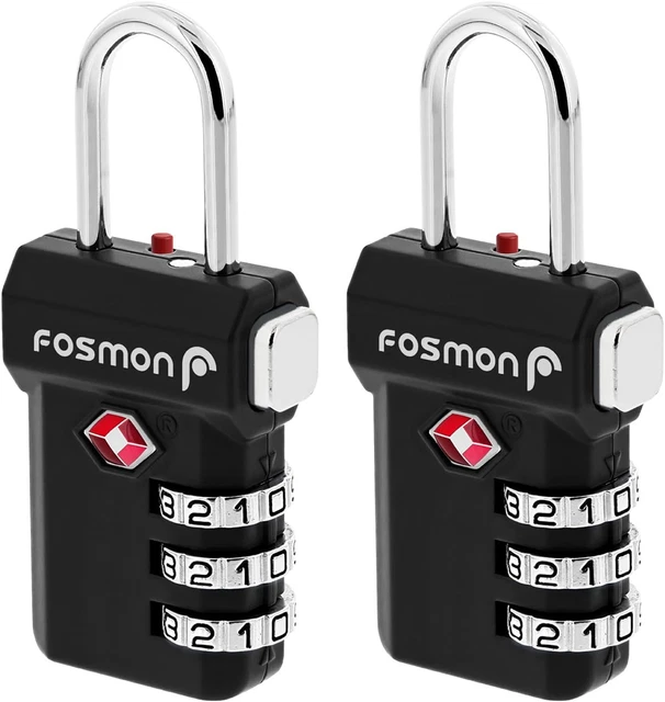 6 PACK CVS TSA INSPECTION STATUS COMBINATION LOCK Grey Red Blue