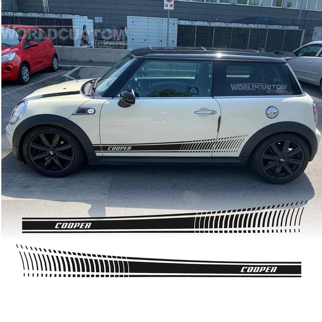 ADHÉSIFS STICKERS BANDES Latéral pour Mini Cooper One DS SD Bandes ...