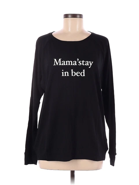 EMI JAY Women Black Long Sleeve T-Shirt S