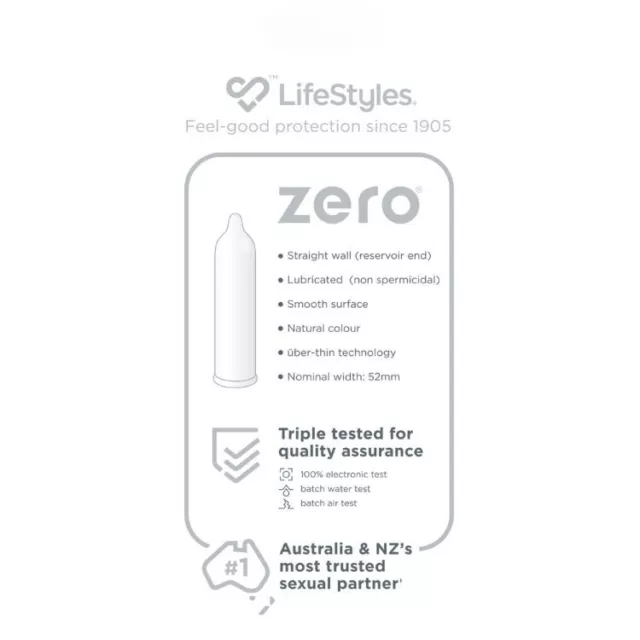 Ansell Lifestyles Zero Condoms Loose Pack Multi Options - Free Shipping 2