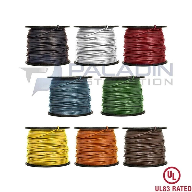 12 AWG GAUGE 600V THHN Stranded Copper Wire Multi Colors Available