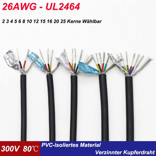 26AWG cavo multicore filo pellicola in alluminio schermata linea di controllo linea dati UL2464
