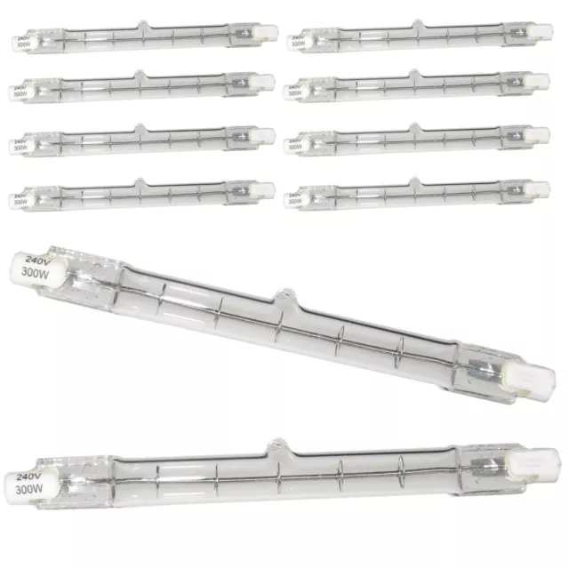10 x LEBENSMITTELSICHER PUSH PASSFORM PORTAL DISPLAY WÄRMELAMPEN GLÜHBIRNEN LICHTER 118mm-120mm 300W