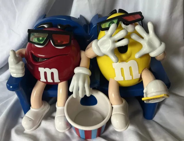 Collectible Mars M&Ms Candy Dispenser Red And Yellow Character 3D Movie Theater