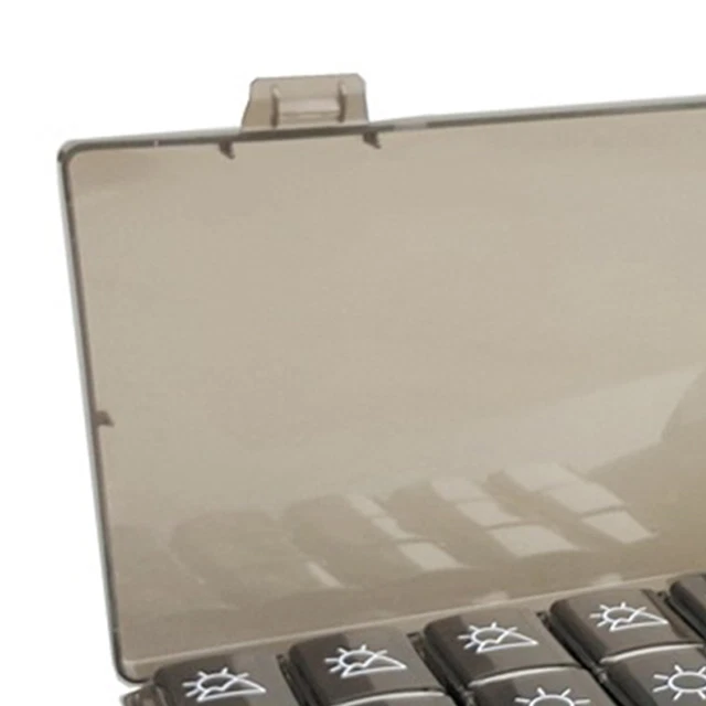 21 Rejillas Estuche Grande de Medicina Organizador Semanal de Tabletas Negro Portátil EE. UU.