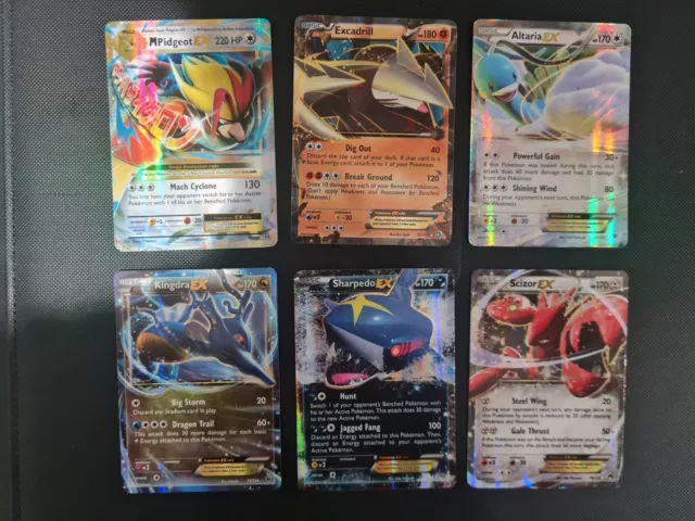 Pokemon Konvolut Restposten 6x EX Holo verschiedene XY Ära Sets Pidgeot Scizor Altaria