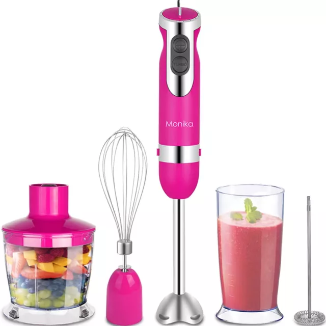 Monika 5In1 Electric Stick Blender Handheld Mixer Chopper Stainless Steel Whisk