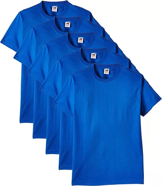5 pezzi - T-Shirt Uomo S-M-L-XL-XXL  manica corta Fruit Of The Loom Maglietta