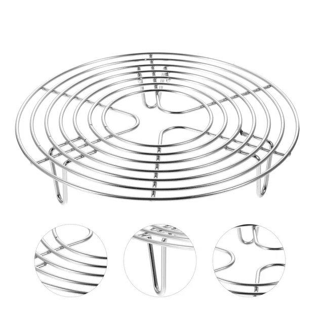 Grilles Vapeur Rondes Sindiya En Acier Inox - Lot De 2 Tailles (16.5cm Et 7.5cm) Pour Cuisson Vapeur