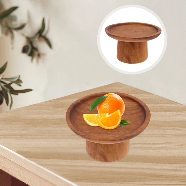 Vassoio Frutta Piedi Snack Decorativi Vassoio Legno Supporto Torte Dessert Funzionale