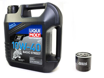 Motoröl Ölfilter SM134 Set LIQUI MOLY 10W-40 4 Liter für Yamaha Honda Kawasaki 2