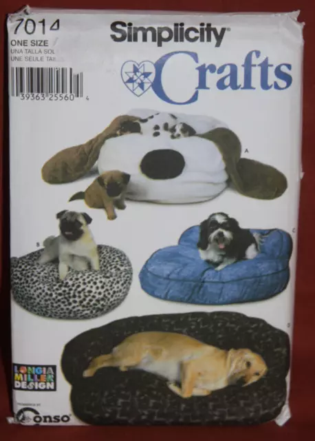 Simplicity 7014 Pet Cat Dog Beds Pattern 4 styles 4 sizes  UNCUT (174)