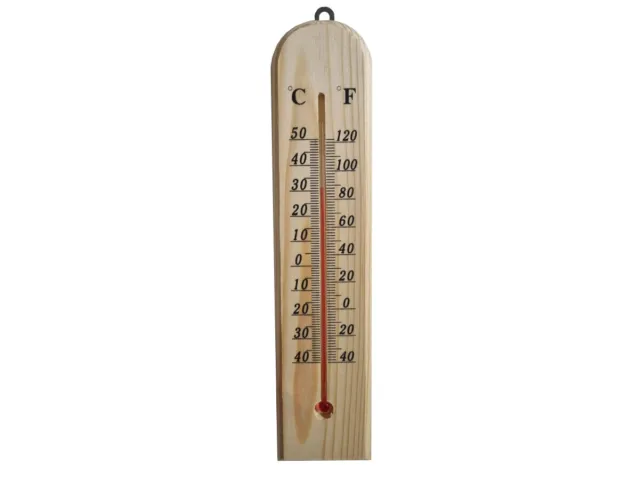 Termometro Analogico Ambiente In Legno Per Esterno Giardino e Interno -40&deg;C-