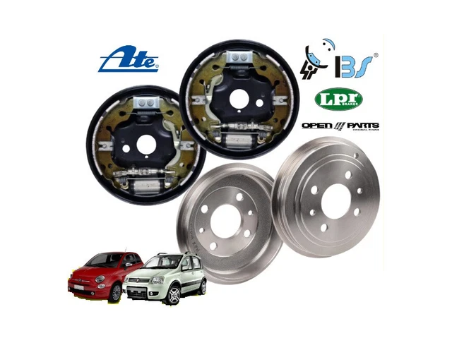 Kit Freno Posteriore Per Fiat 500, Panda, Ford Ka - Include Tamburi, Ganasce E Cilindretti