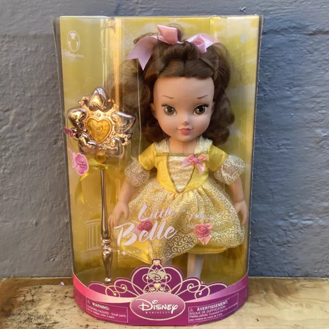 Disney Store 15" Little Belle Princess Doll With Magic Sound Wand