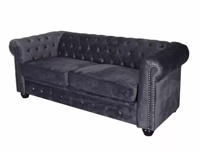 English Chesterfield Sofa Velvet Sofa Vintage Couch Velvet Upholstered Sofa Living Room