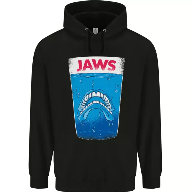Felpa con cappuccio Jaws Funny Parody Dentures Denti Teschio 80% Cotone