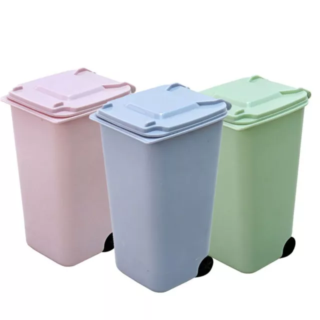 New Portable Mini Dustbin Small Garbage Can Kids Rubbish Bin Trash Storage Box✅