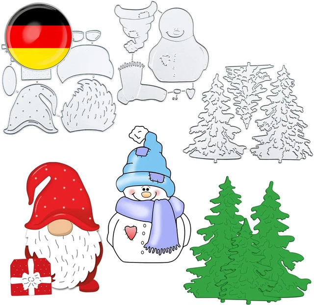 3 Sätze Stanzschablonen Weihnachten Stanzformen Metall Scrapbooking Prägeschablo