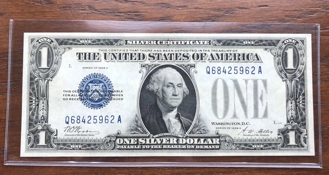 1928 $1 Blue Seal “FUNNY BACK" SILVER Certificate! UNCIRCULATED Series A