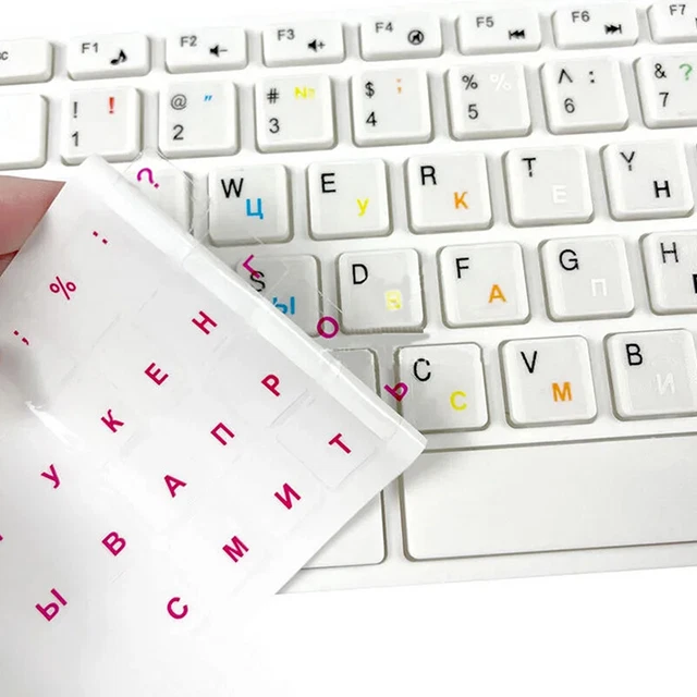 Transparent Computer Sticker UNIVERSAL RUSSIAN TRANSPARENT Keyboard Stickers For Laptop LetteDC EUR ...