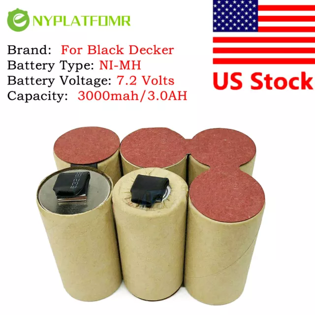 Seilylanka 3000mAh for Black Decker 9.6V Ni MH Battery pack CD vacuum  cleaner Dustbuster DV9605 for self-installation 