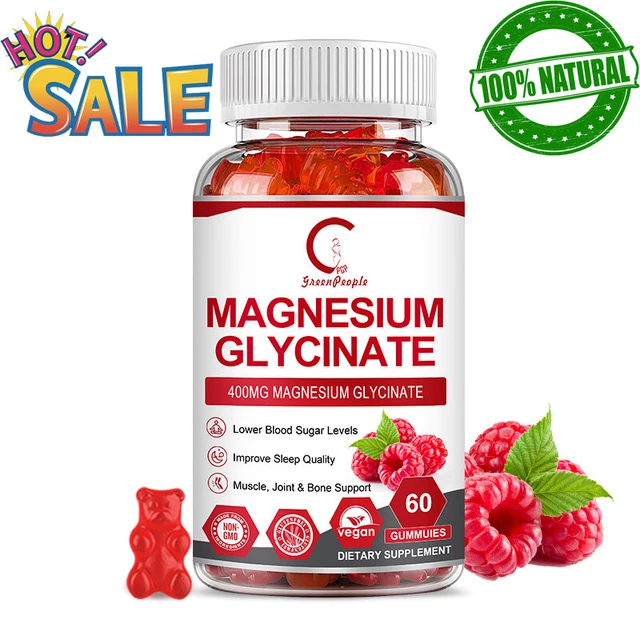 MAGNESIUM GLYCINATE GUMMIES High Strength 400mg Improve Sleep Quality