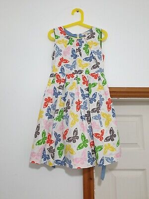 Mini Boden Girls Dress Age 7-8 years Butterfly Design