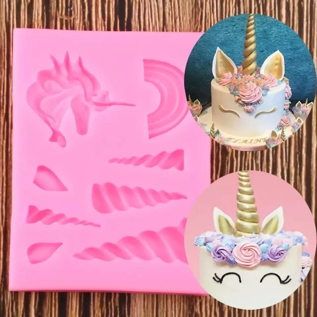 Stampo Silicone Cake Design Mold unicorno Pasta Zucchero Fondente alimentare
