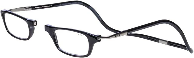 CliC Magnetic Reading Glasses (Expandable), Adjustable Temple Computer Readers,