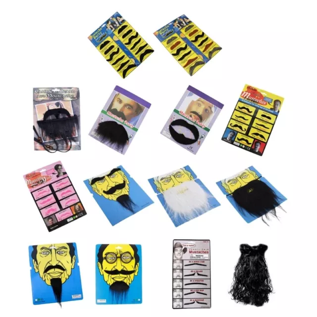 Halloween Fake Beards Mustaches for Christmas Costume Party, Cosplay Supplies