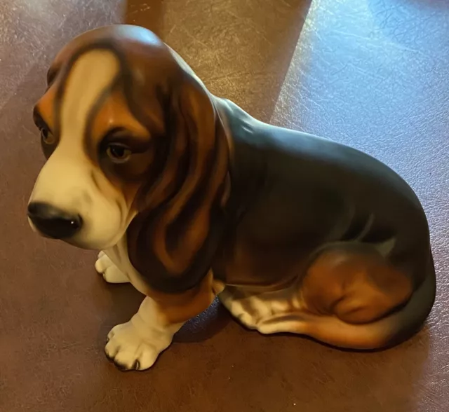 large porcelain beagle dog figurine