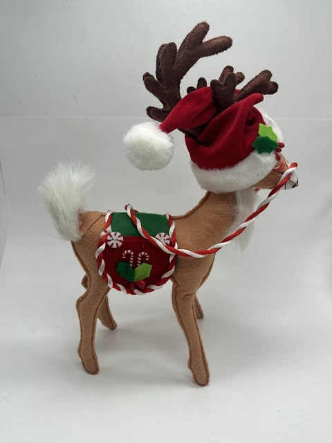 12"-14” Annalee *2007* *PEPPERMINT CANDYCANE REINDEER* Christmas Doll