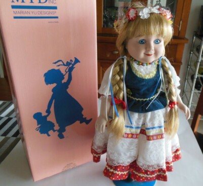PORCELAIN DOLL German Girl " Greta " By Marian Yu Designs 16' Tall
