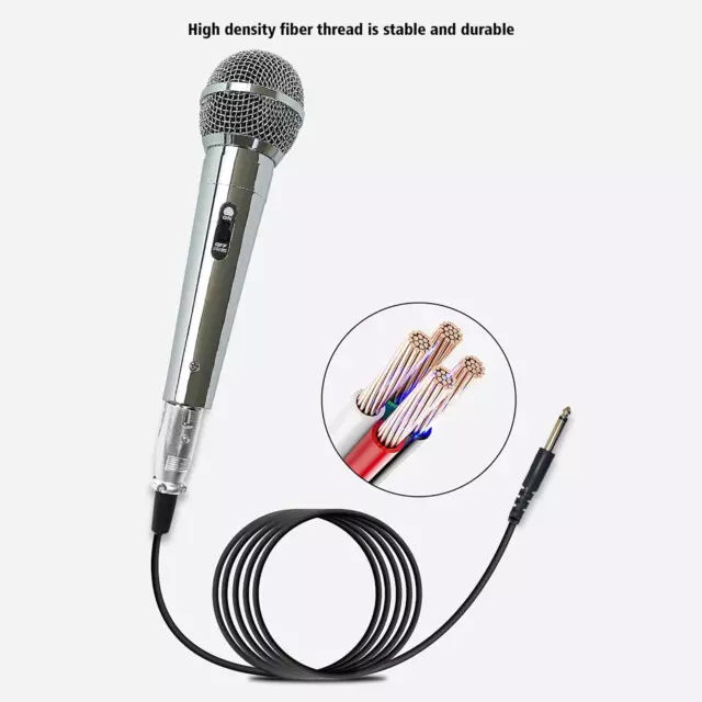 Microphone Karaoké Premium Avec Câble 3M, Micro Dynamique Vocal Pour Mixeur DJ 2