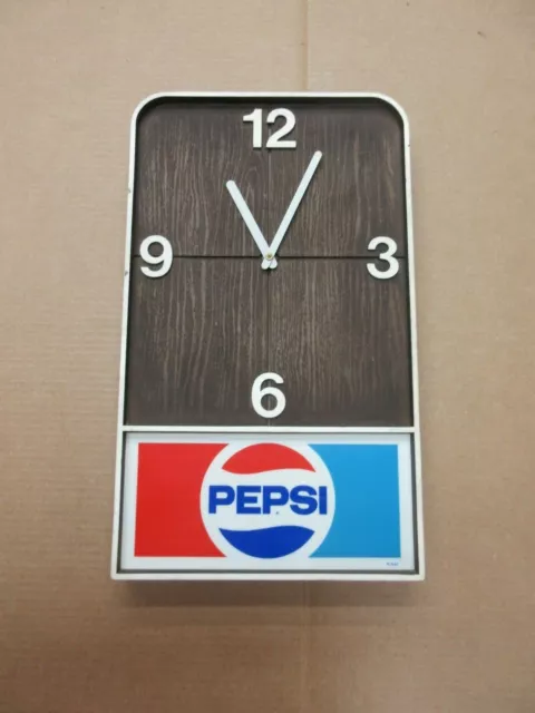 Vintage Pepsi Hanging Wall Clock Sign Advertisement C19