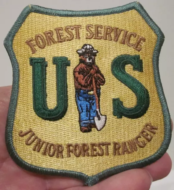 Vtg Smokey Bear Patch 3 1/2"  Us Forest Service Junior Forest Ranger Unused