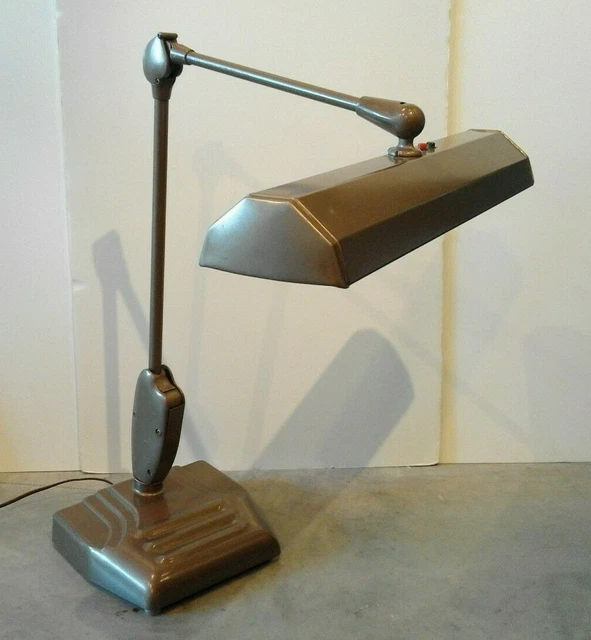 Dazor? LARGE HEAVY Vintage Industrial Floating Fixture Drafting Desk Lamp