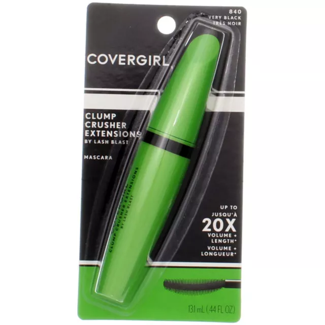 5 Pack CoverGirl LashBlast Clump Crusher Extensions Mascara, Very Black 840, ...