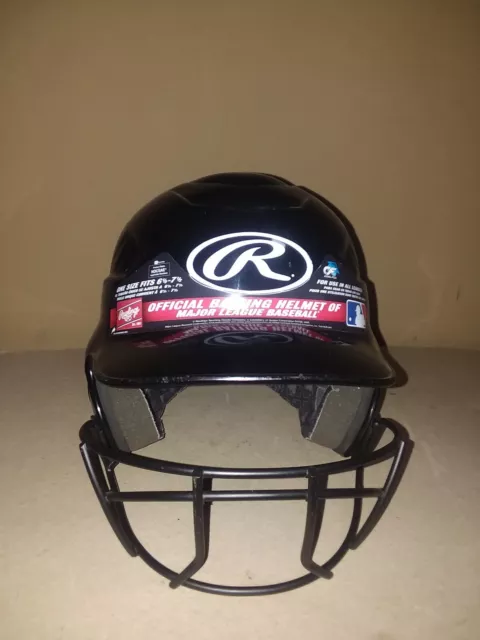 RAWLINGS Batting Helmet Black MLB  SIZE 6  -1/2  -  7 -1/2