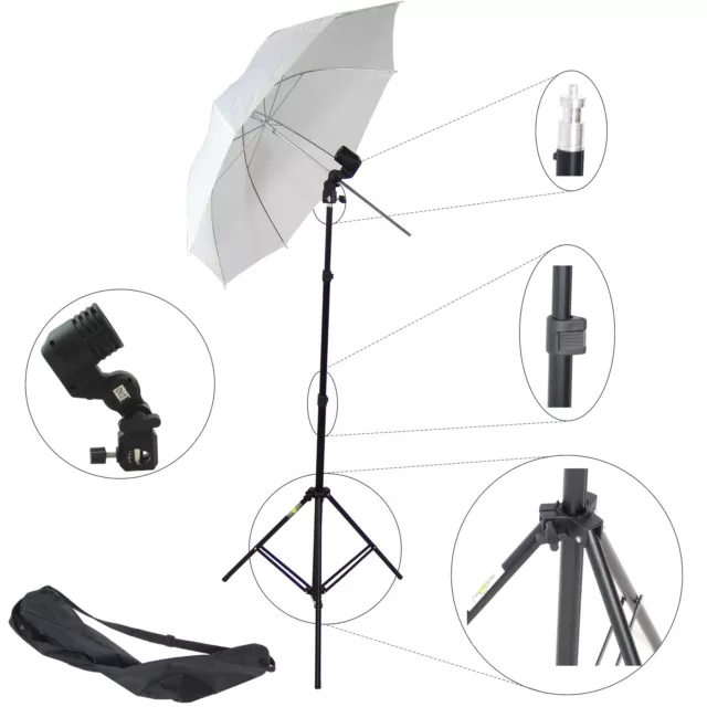 Kit Éclairage Studio DynaSun W963S Trépied Douille Parapluie Sac x Flash Lumiere