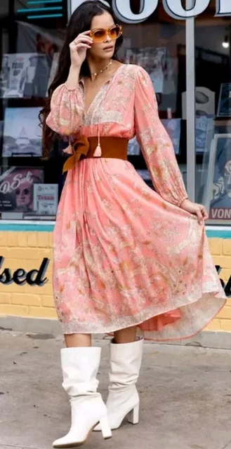 santiago cut-out ruffle maxi dress fuchsia Lime Chiffon Dress complete-look-Under-A-Spell-Smock-Dress 5:9 Chiffon maxi dress with