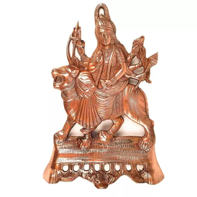Wall Hanging Handcrafted Durga Maa Metal Showpiece Statue For Home Wall Decor